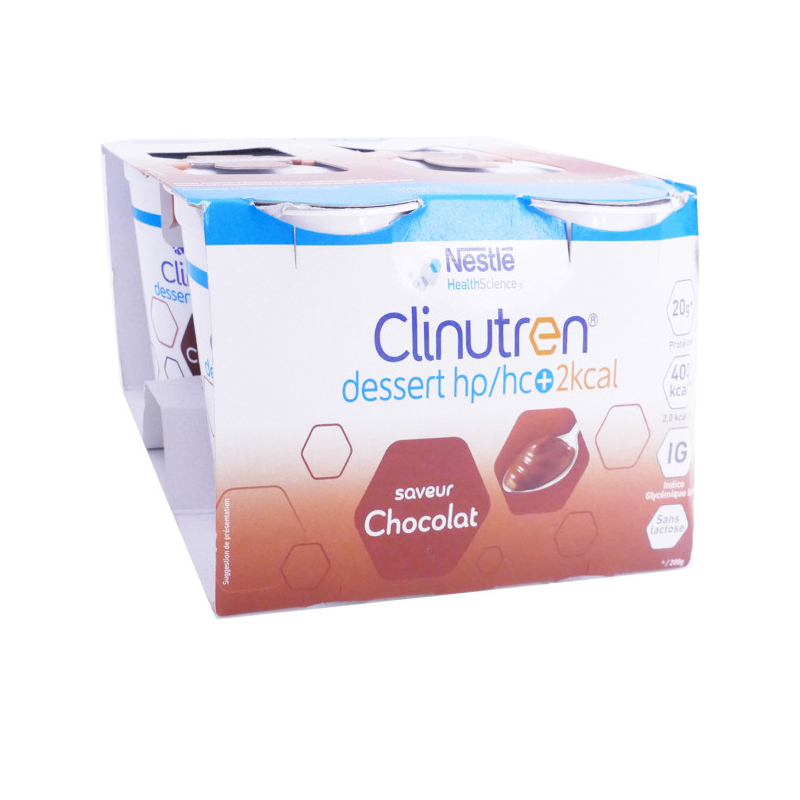 Clinutren Dessert HP/HC+ Saveur chocolat - 4x200g