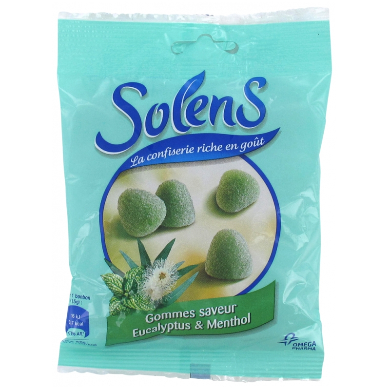 Solens Gommes à l'Eucalyptus Menthol - 100g