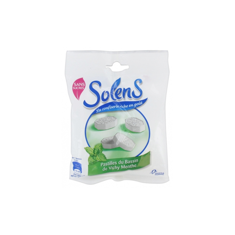 Solens Pastilles du Bassin de Vichy Menthe Sans Sucre - 100g