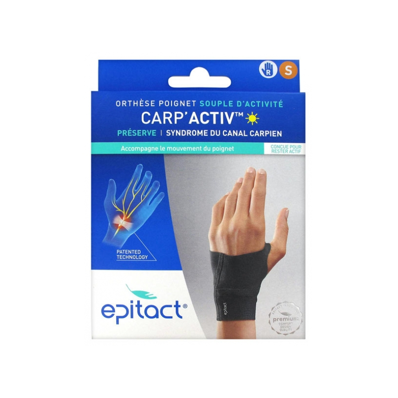 Epitact Orthèse Poignet Souple d'Activité Carp'Activ Main Droite - Taille S