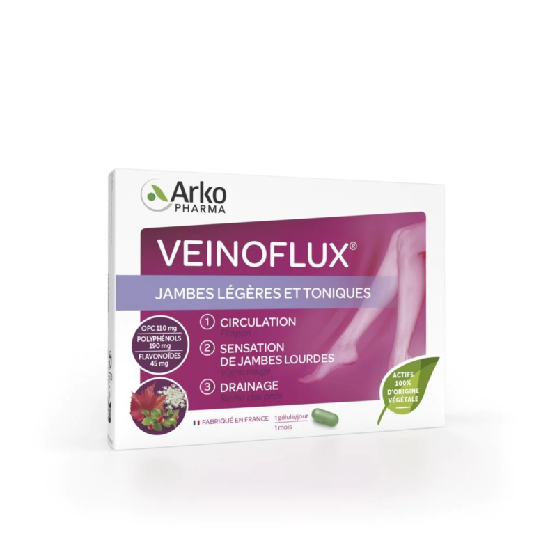 Arkopharma Veinoflux Jambes Légères et Toniques - 60 Gélules