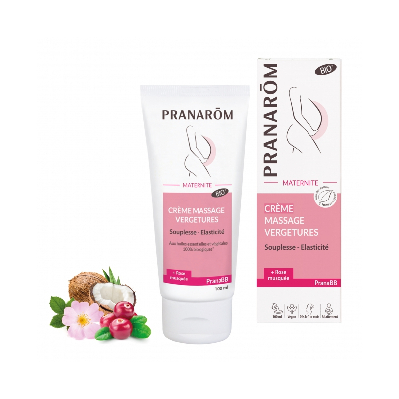 Pranarôm PranaBB Maternité crème massage vergetures - 100ml