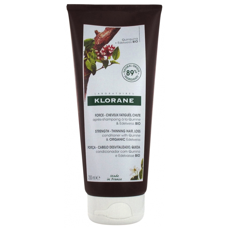 Klorane Force - Cheveux Fatigués & Chute Après-Shampoing à la Quinine et Edelweiss Bio - 200ml