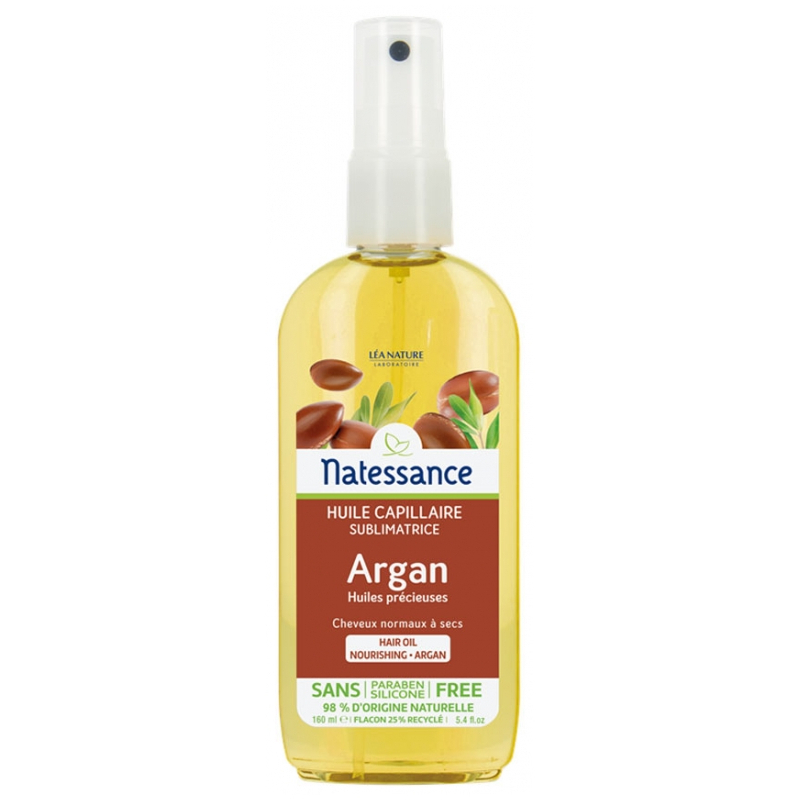 Natessance Huile Capillaire Sublimatrice Argan Sans Rinçage - 160 ml