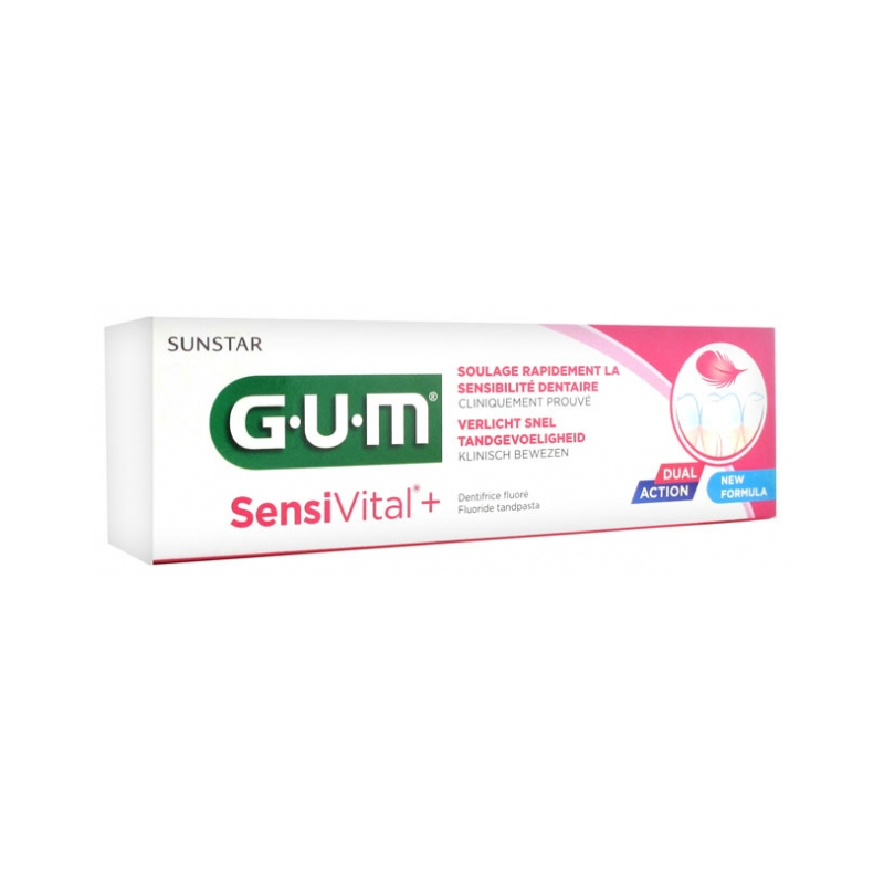 GUM Sensivital+ Dentifrice Fluoré - 75 ml