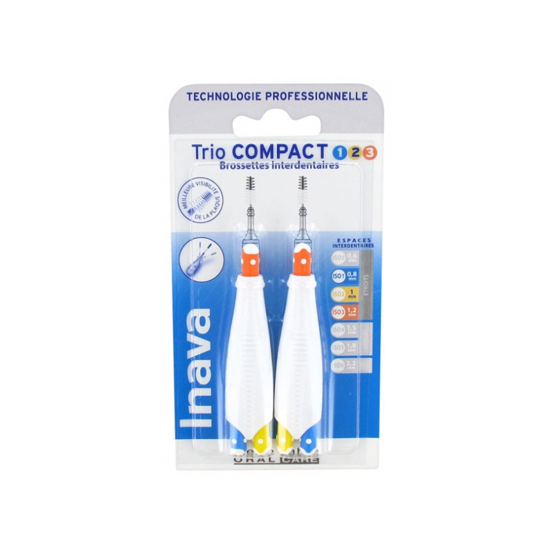 Inava Brossettes Trio Compact 1/2/3 - 2 manches + 6 brossettes 