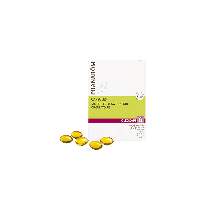 Pranarôm Oléocaps Jambes légères & Confort circulatoire - 30 capsules 