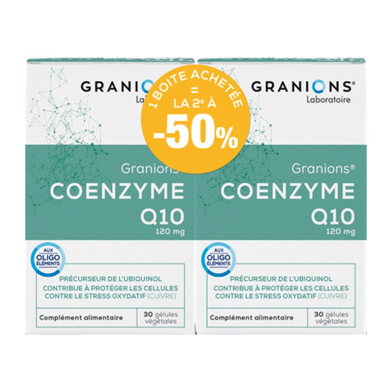 Granions Coenzyme Q10 120 mg - Lot de 2 x 30 Gélules