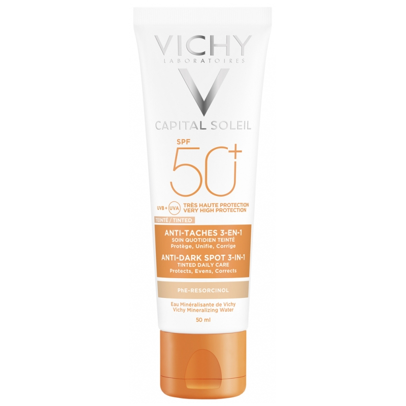 Vichy Idéal Soleil Soin Anti-Taches Teinté 3-en-1 SPF50+ - 50ml