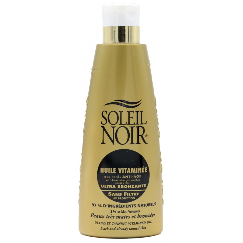 Soleil Noir Huile Vitaminée Ultra-Bronzante Sans Filtre - 150 ml