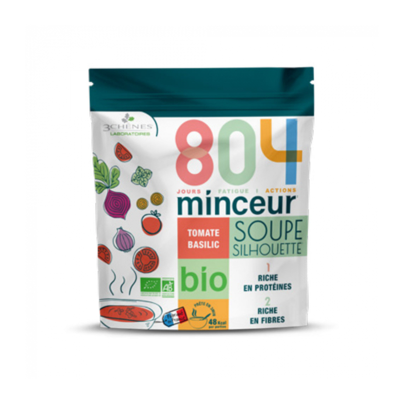 3 Chenes 804 SOUPE TOMATE BASILIC BIO - 180gr 