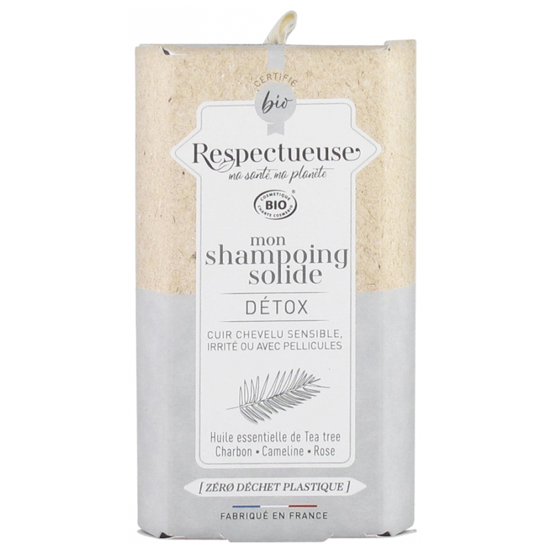 Respectueuse Mon Shampoing Solide Détox Bio - 75 g