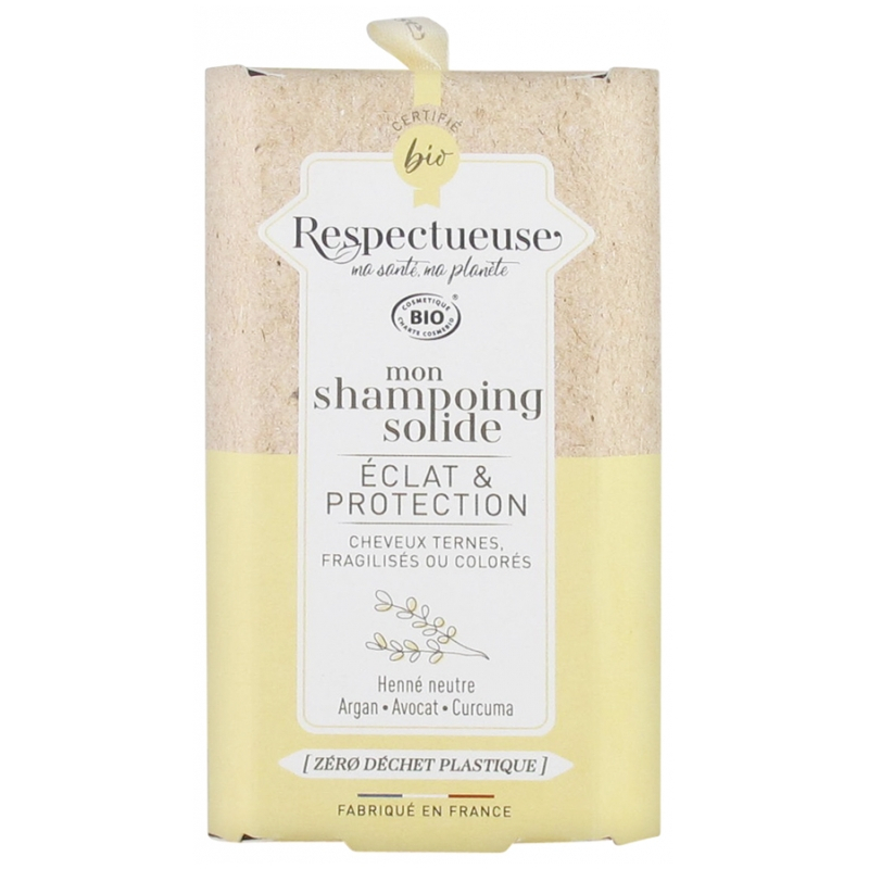 Respectueuse Mon Shampoing Solide Éclat & Protection Bio - 75 g