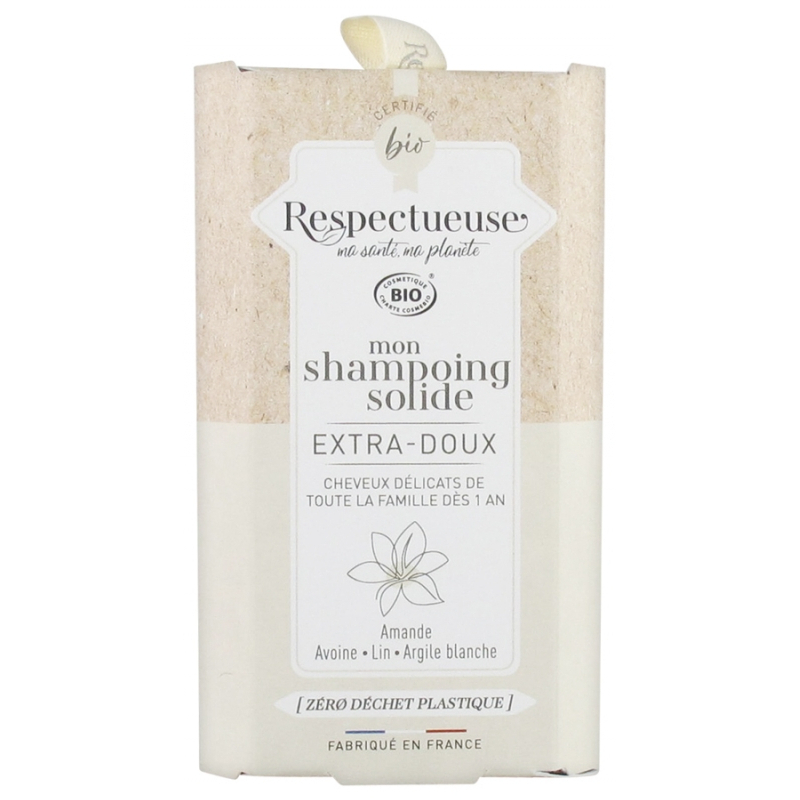 Respectueuse Mon Shampoing Solide Extra-Doux Bio - 75 g