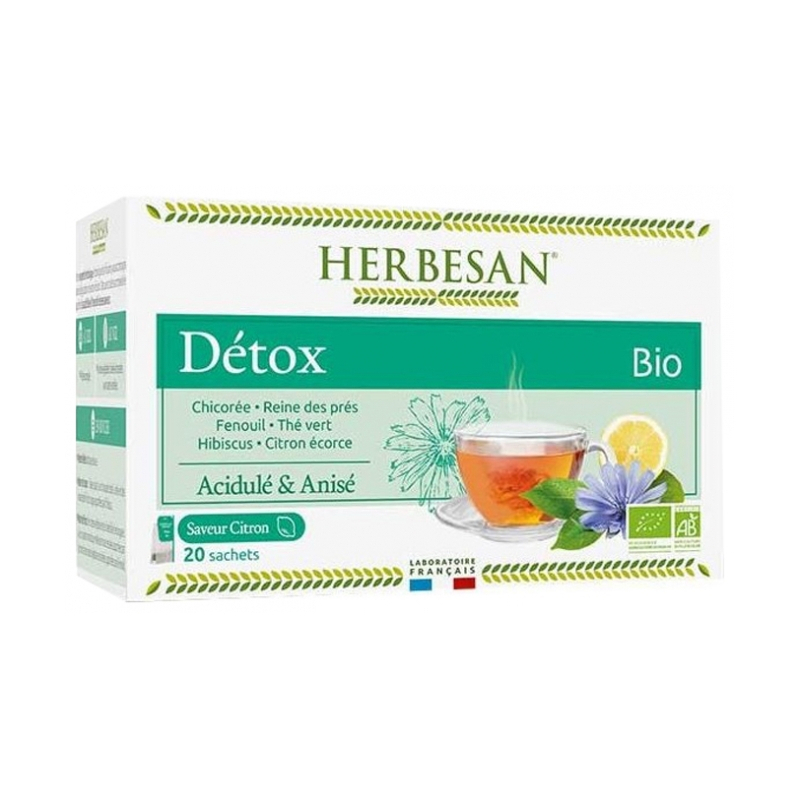 Herbesan Infusion Bio Détox - 20 Sachets