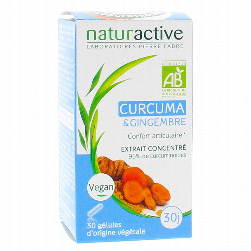 Naturactive Curcuma et gingembre Bio - 30 gélules