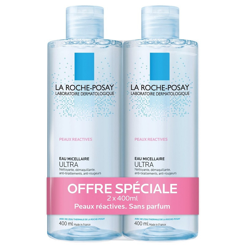 La Roche-Posay Eau micellaire peaux réactives Ultra - 2x400ml