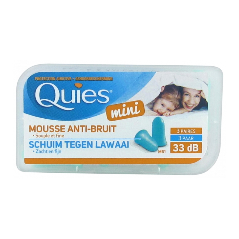 Quies Mini Mousse Anti-Bruit - 3 Paires