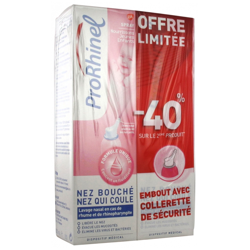 ProRhinel Spray Nasal Nourrissons/Jeunes Enfants - Lot de 2 x 100 ml