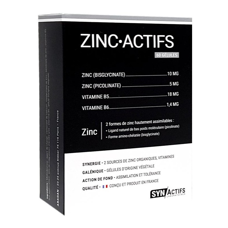  Synactifs ZincActifs - 60 gélules