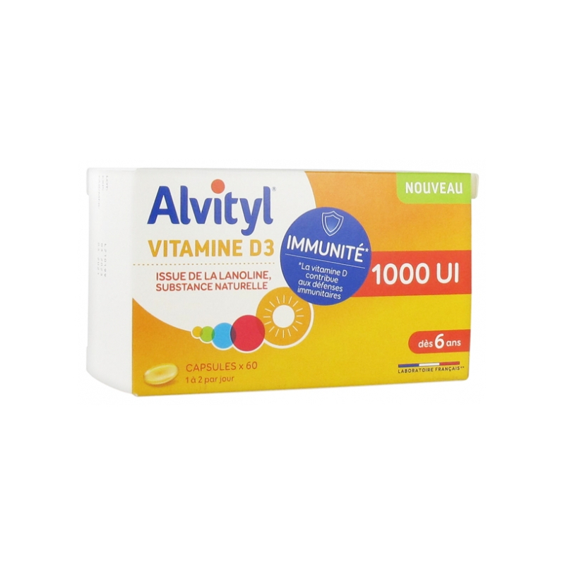 Alvityl Vitamine D3 1000 UI - 60 Capsules