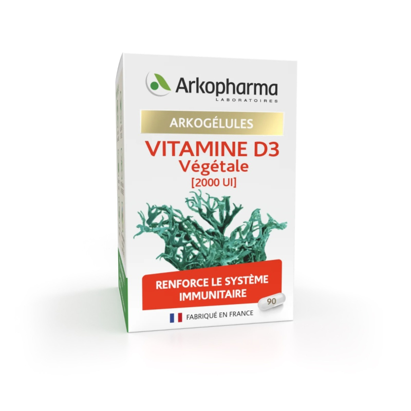 Arkopharma Arkogélules Vitamine D3 Végétale - 90 comprimés