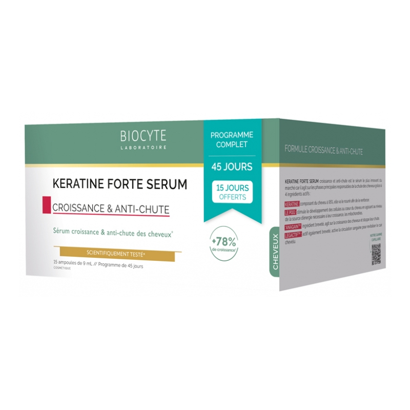 Biocyte Anti-Chute Keratine Forte Serum - Lot de 3 x 5 Ampoules