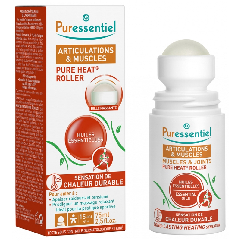 Puressentiel Articulations & Muscles Pure Heat Roller aux Huiles Essentielles - 75 ml