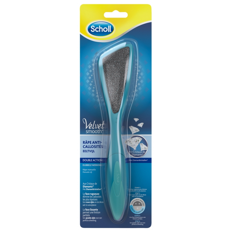 Scholl Velvet Smooth Râpe Anti-Callosités Double Action - 1 unité