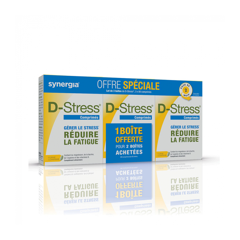 Synergia D-Stress - lot de 3x80 comprimés 