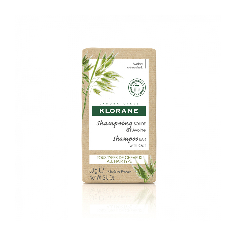 Klorane Shampoing solide Avoine tous types de cheveux - 80g