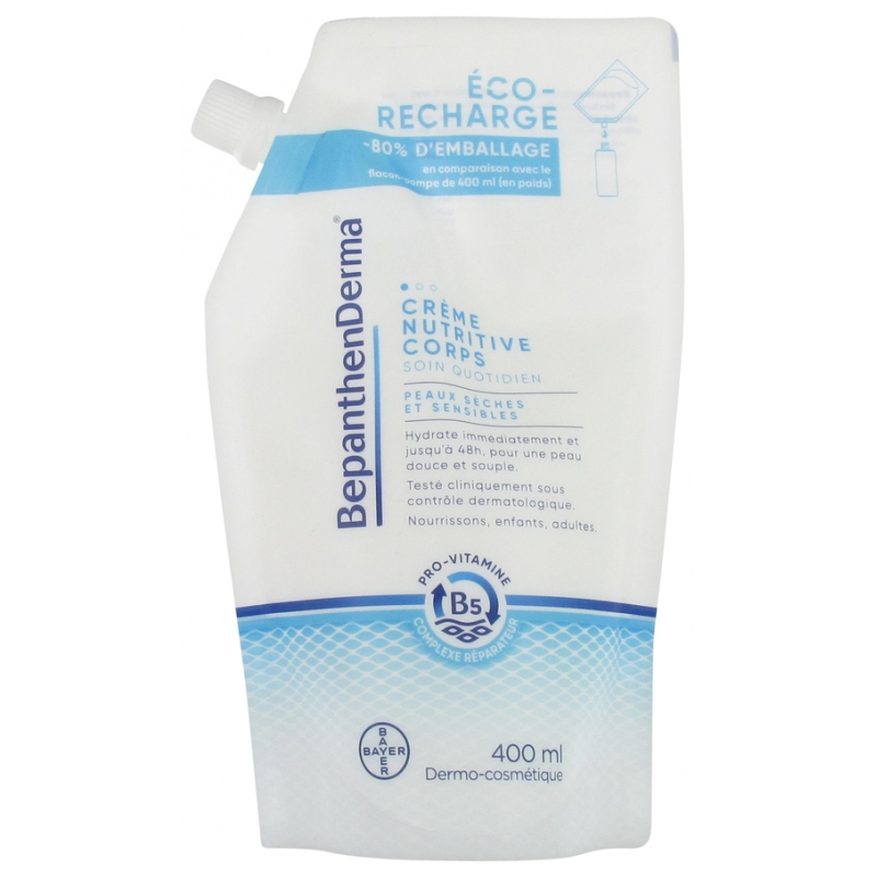 Bepanthen Derma Crème Nutritive Corps Éco-Recharge - 400ml