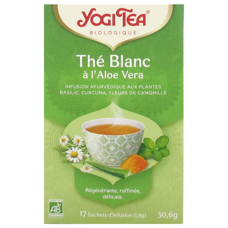 Yogi Tea Thé Blanc à l'Aloe Vera Bio - 17 Sachets