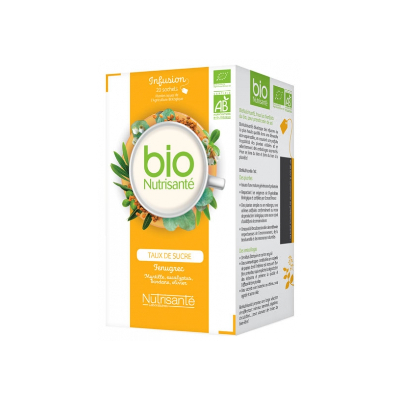 Nutrisanté Infusion Bio Régulation des Sucres - 20 Sachets