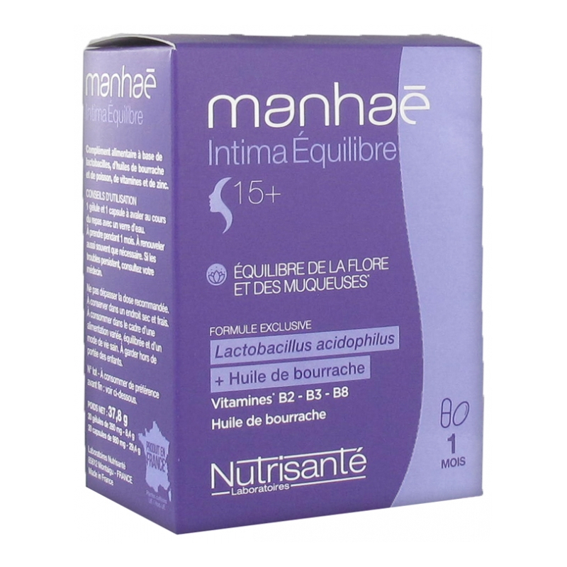 Nutrisanté Vitavea Manhaé Intima Equilibre - 15+ 30 Gélules + 30 Capsules