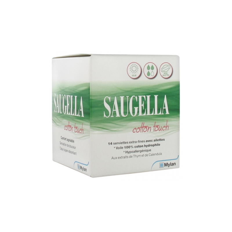 Saugella Cotton Touch super - 14 serviettes