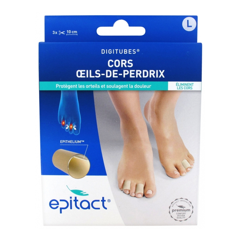 Epitact Digitubes Cors Oeils de Perdrix Taille : L - Lot de 3