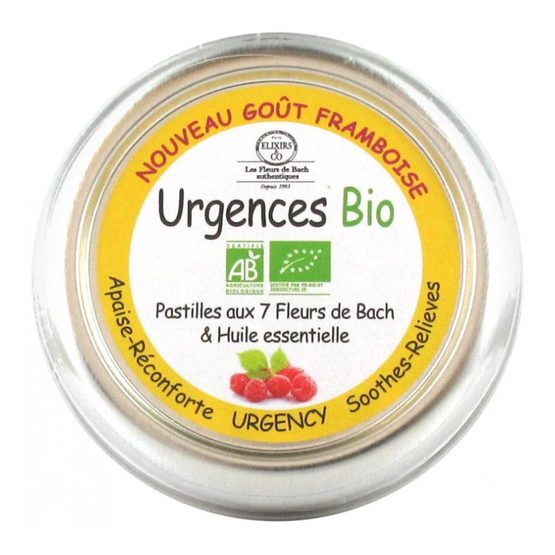 Elixirs & Co Pastilles Urgences Goût Framboise Bio - 45 g 