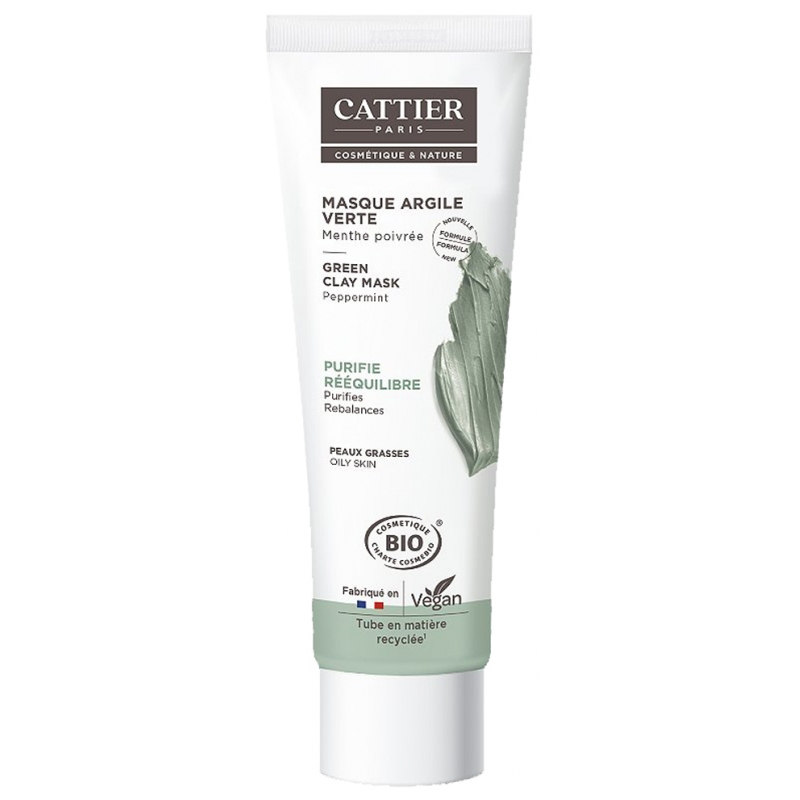 Cattier Masque argile verte Bio - 100 ml