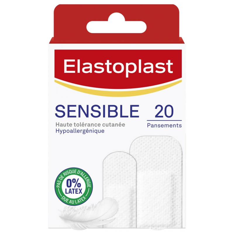 Elastoplast Pansement Sensible  Couleur : Blanc - 20 Pansements