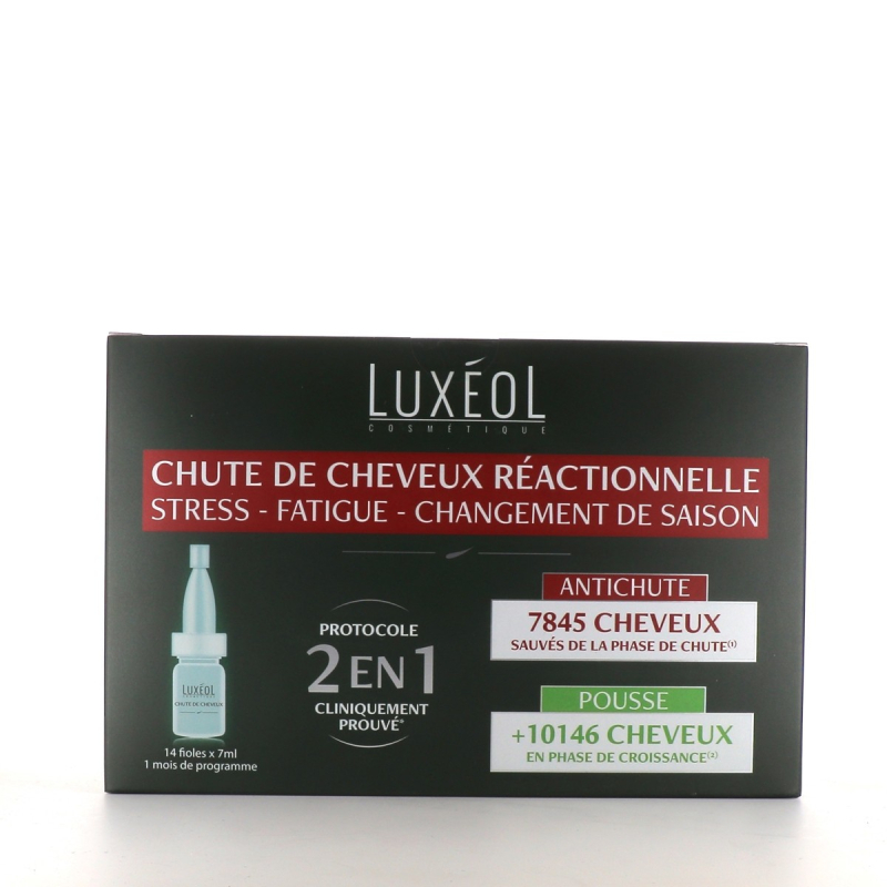 Luxéol Chute de cheveux réactionnelle 2 en 1 lotion - 14 fioles