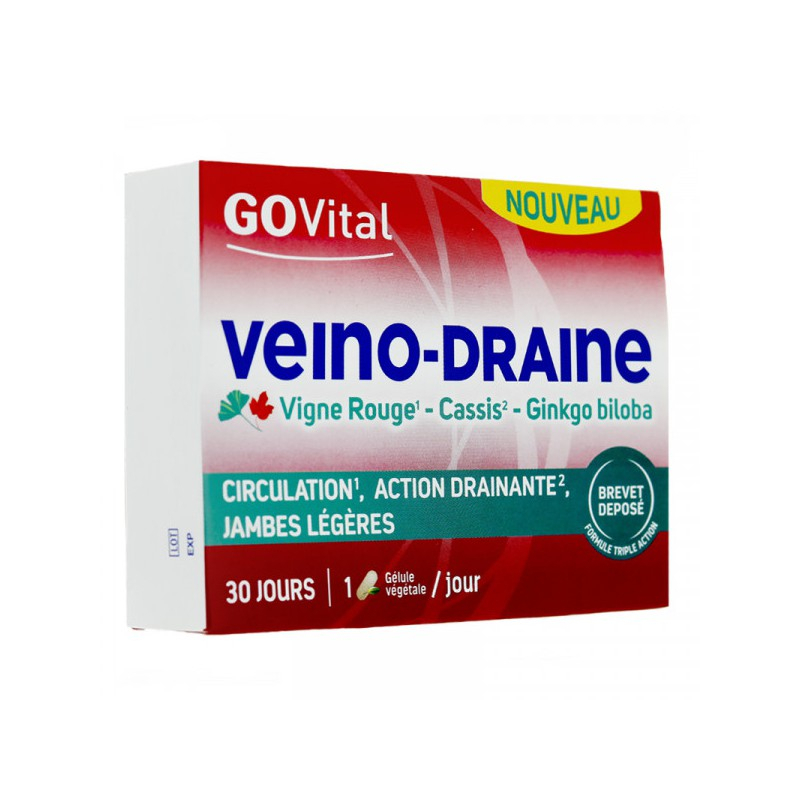 URGO Govital Veino-draine - lot de 3x30 gélules