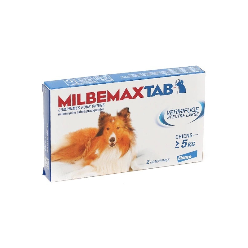 Milbemax Tab Chiens dès 5 kg - 2 comprimés