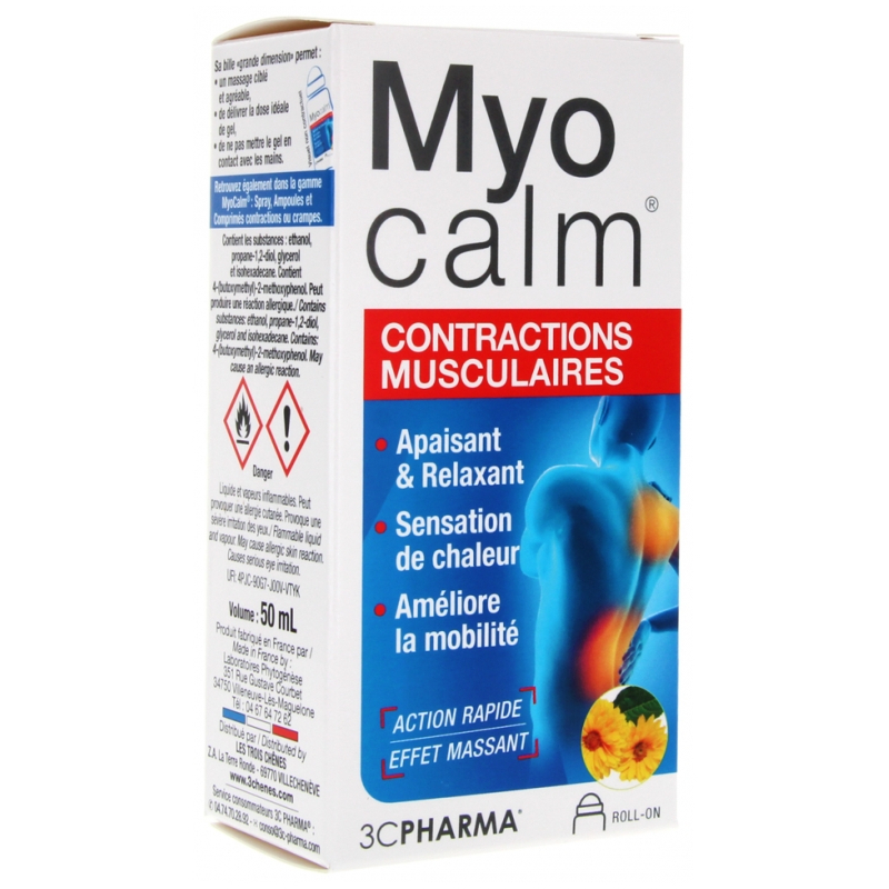 3C Pharma Myocalm Contractions Musculaires Roll-On - 50 ml