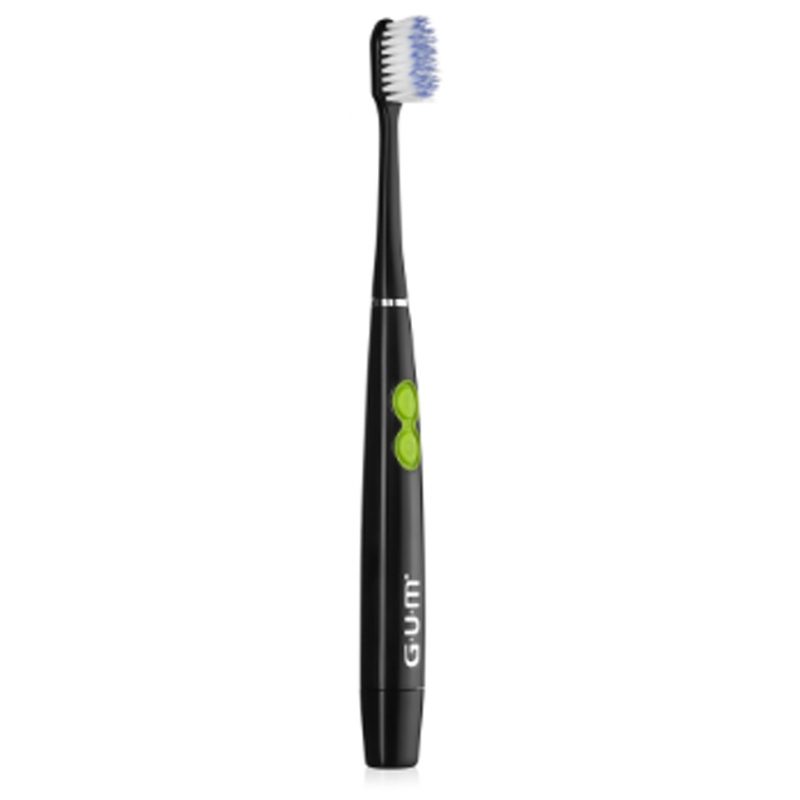 GUM Sonic Daily Brosse à Dents Souple 4100  Couleur : Noire - 1 unité 