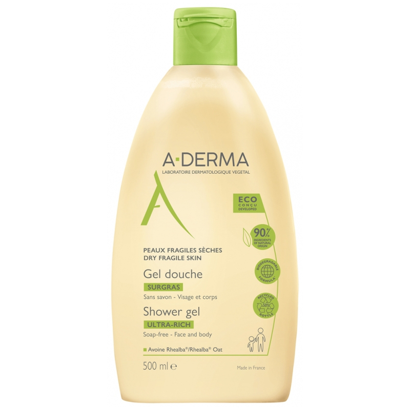 A-DERMA Gel Douche Surgras - 500 ml