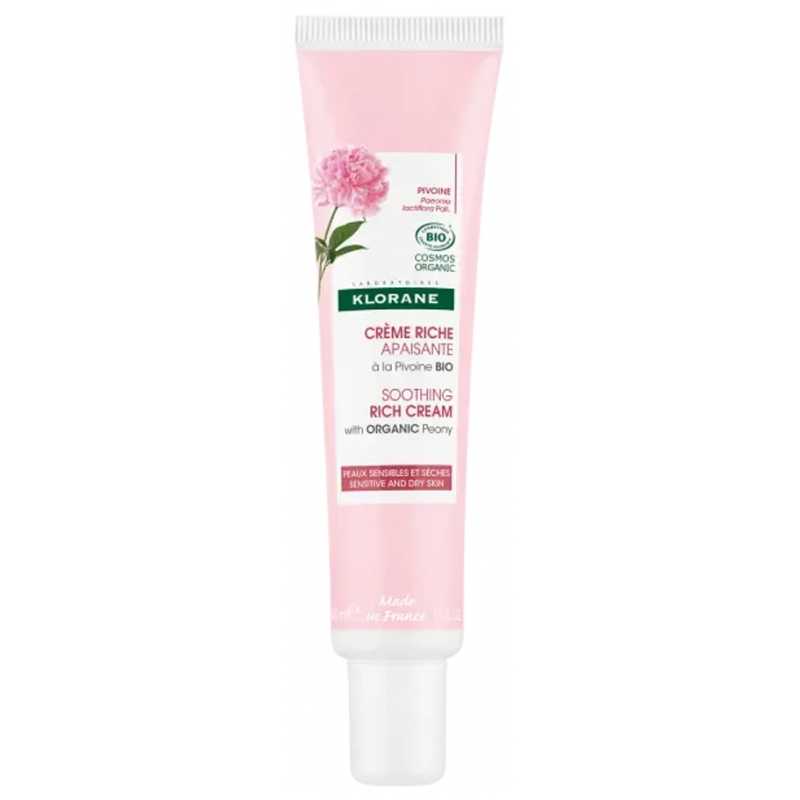 Klorane Crème Riche Apaisante à la Pivoine Bio - 40 ml