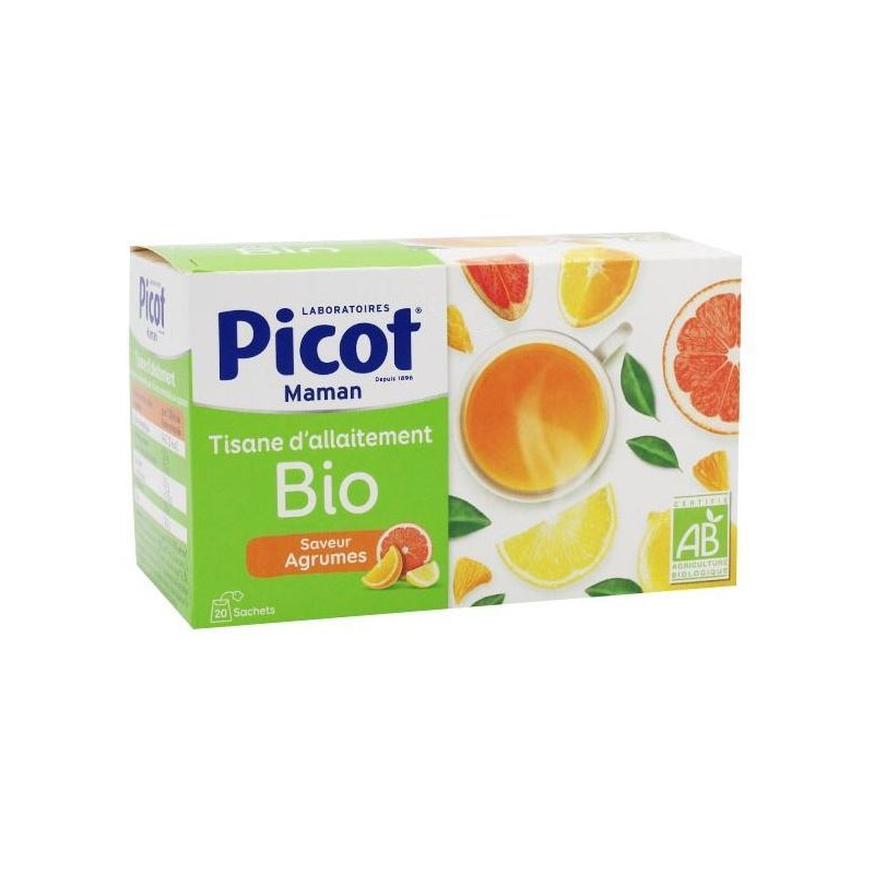 Picot Maman Tisane d'Allaitement Bio Agrumes - 20 sachets 