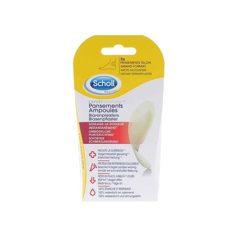 Scholl ExpertTreatment Pansements ampoules pour talons - 5 pansements