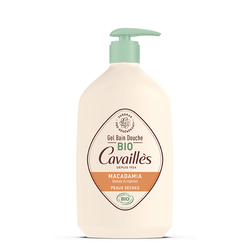 ROGE CAVAILLES Gel Bain Douche Certifié Bio Huile de Macadamia - 1L